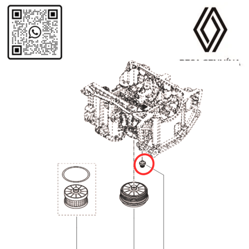 152410708R  VALVULA DE ALIVIO PRESSAO DE OLEO 1.0 H5D_1.3 16V H5H CAP_DUS_ORO_KAR RN 10708R